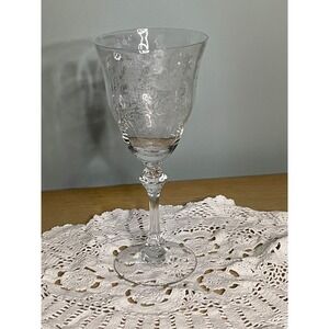 Vintage Tiffin-Franciscan Persian 1940s Etched Pheasants Water Goblet #17358